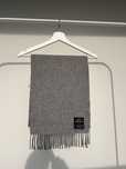 Mads Norgaard virgin wool scarf grey szal szalik Italy
