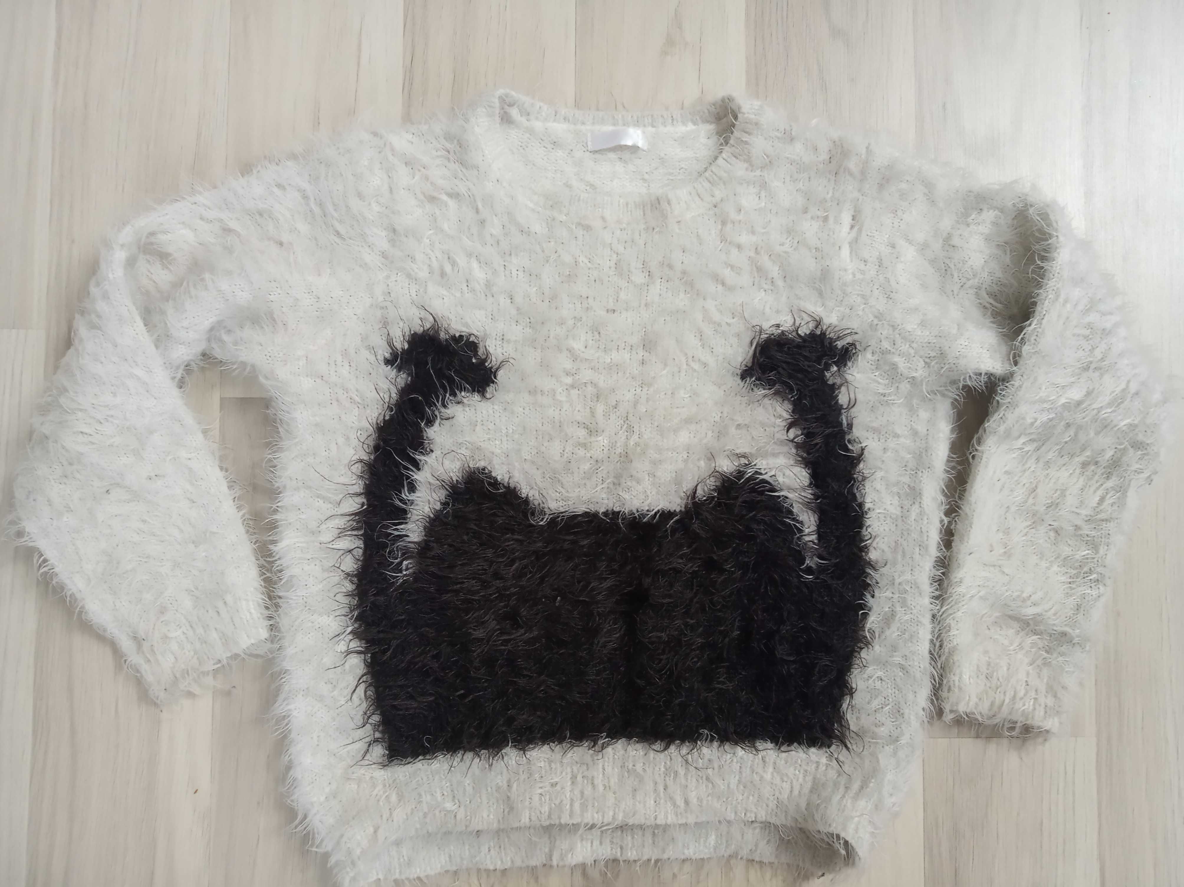 sweterek dziecięcy kotek  116 cm