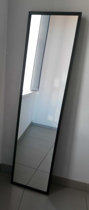 Lustro IKEA 40x160cm czarna drewniana rama stan bardzo dobry