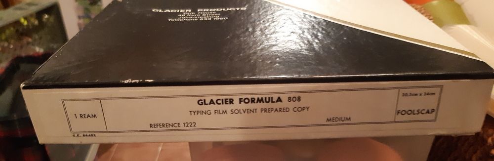 Papel químico novo