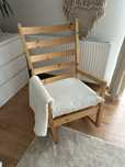 Fotel bujany  drewniany ikea