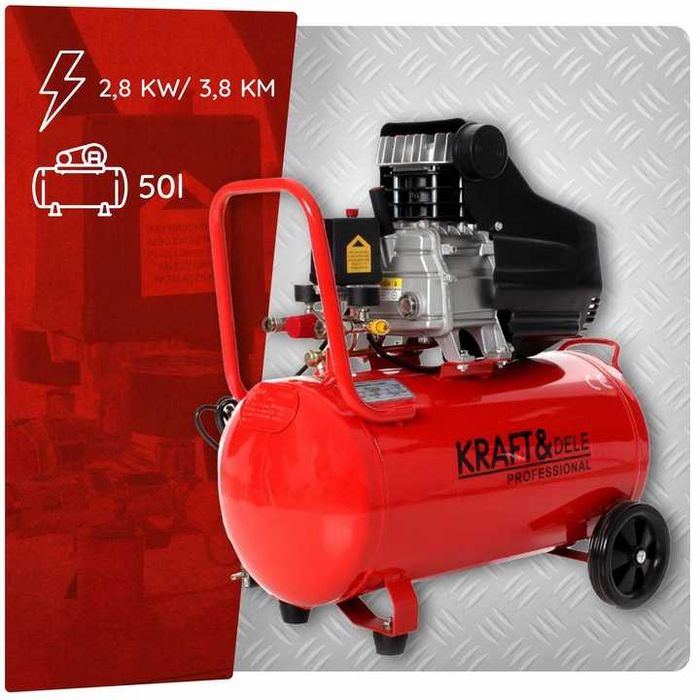 Kompresor olejowy sprężarka powietrza 50l 9Bar tłokowa pompa PROFI