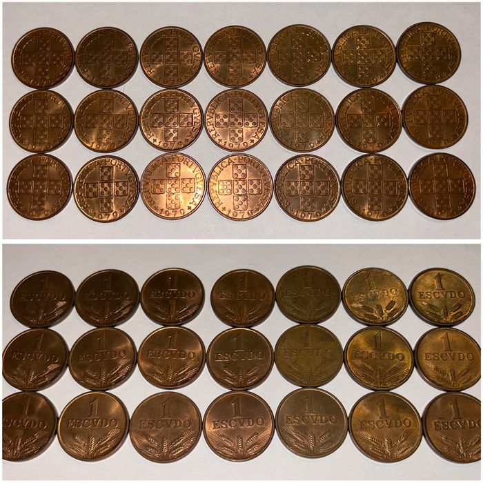 Lote 21 moedas 1 escudo 1979