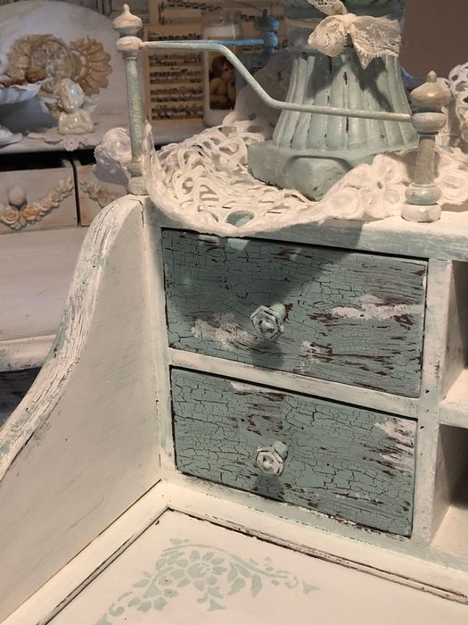 Sekretarzyk biurko Shabby chic Prowansja