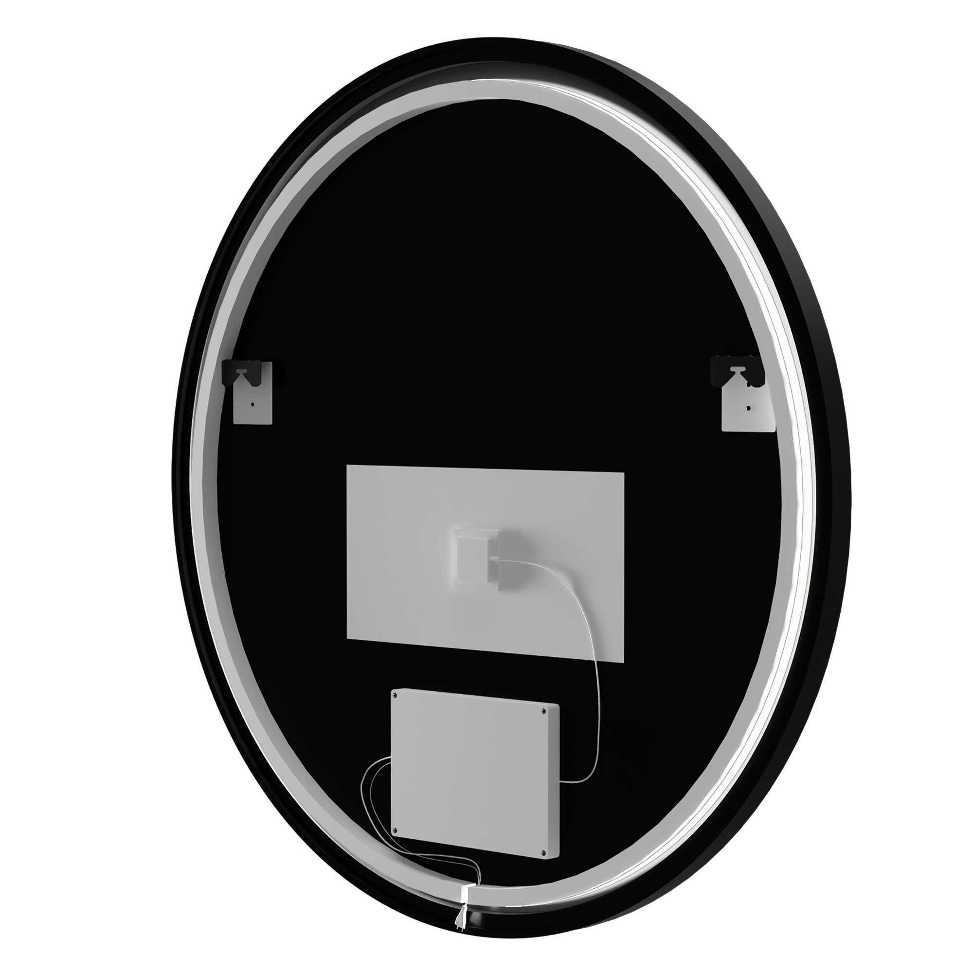 ZZ1753 - Lustro z oświetleniem LED Beniamino, 90 cm, okrągłe, czarne