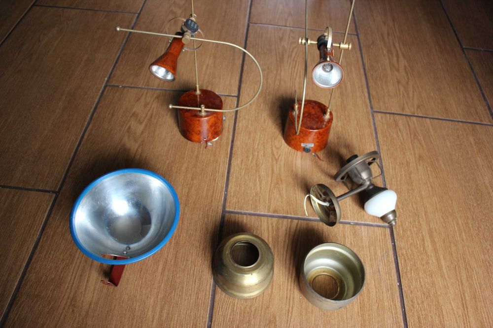 Żyrandole, Stare lampy, klosze, kinkiety, PRL