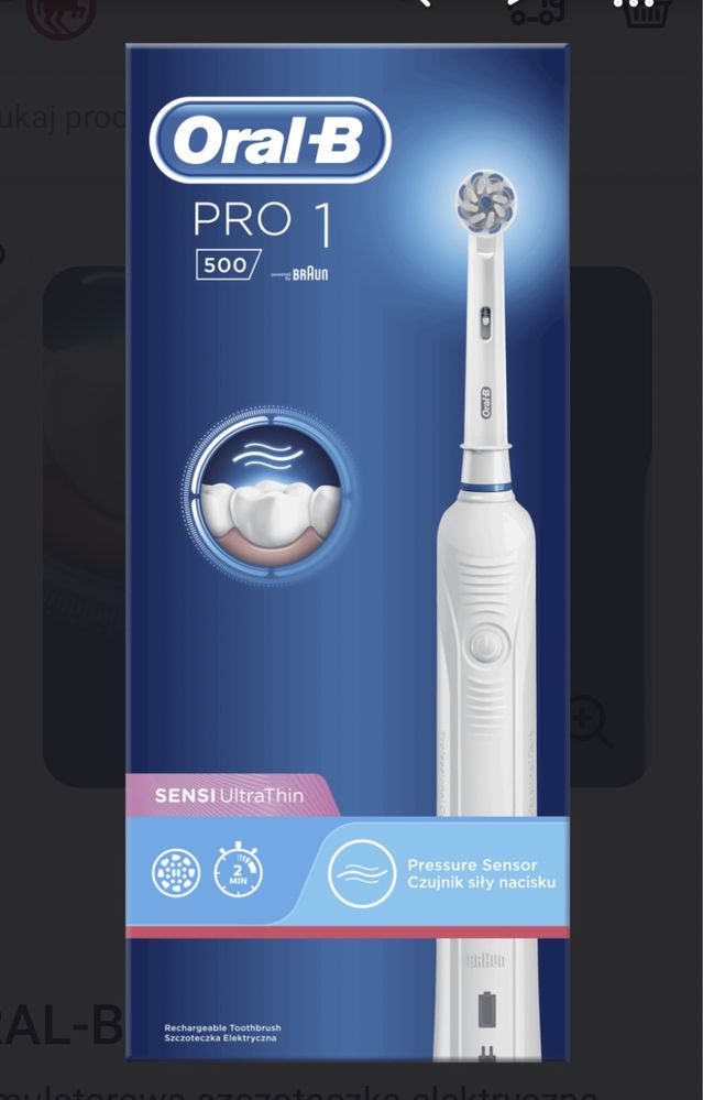 Szczoteczka Oral-B Braun PRO 500 plus 4 końcówki Gratis