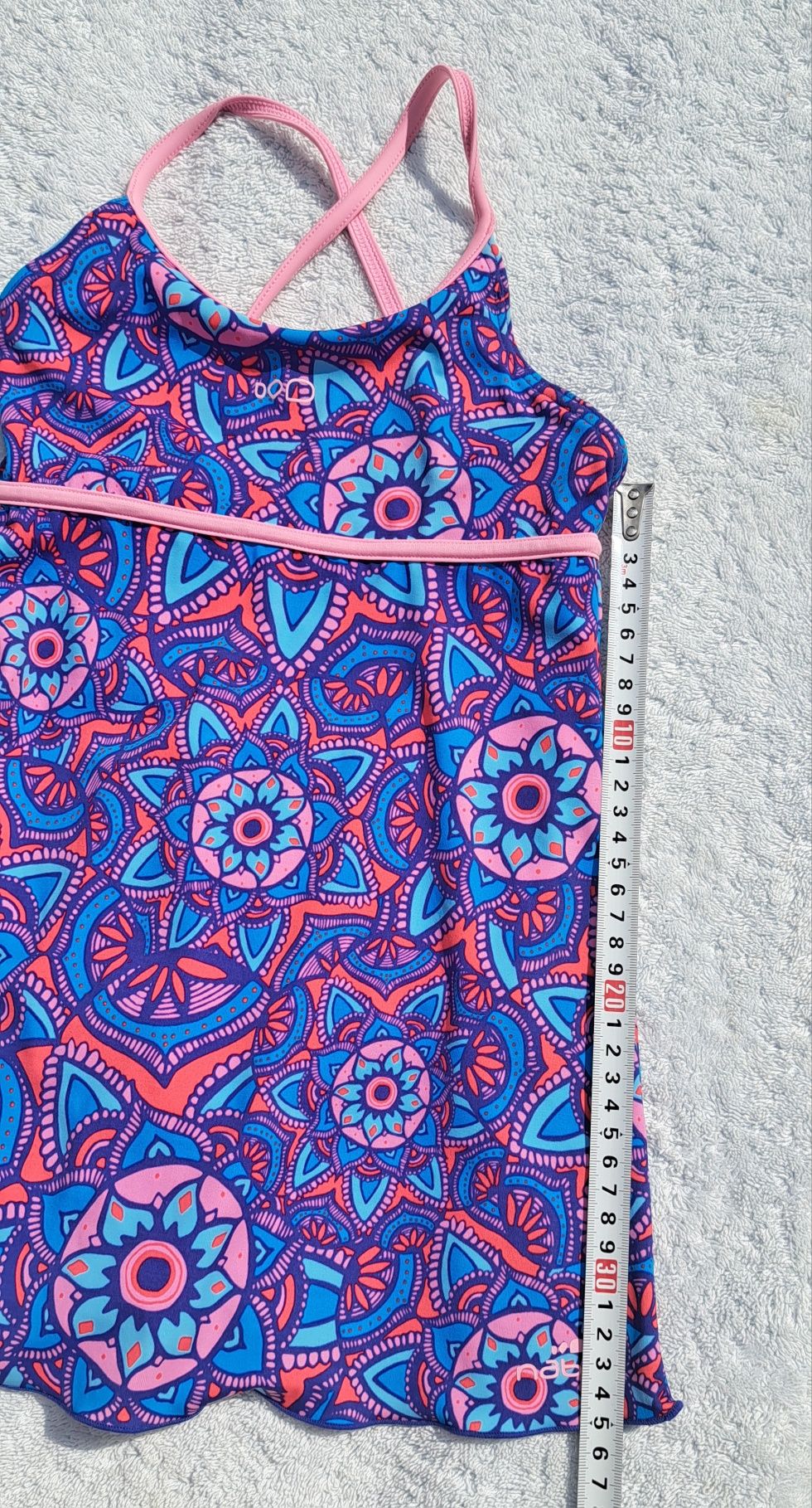 Tankini dziewczęce kostium jednoczęściowy 116/122 cm decathlon lato