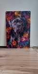 Dekoracyjna tabliczka Cane Corso flowers styl Art Deco