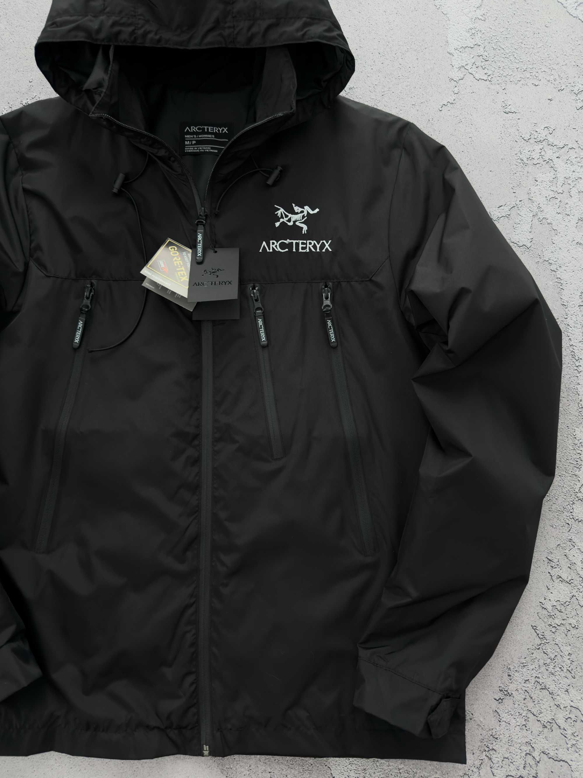 БЕЗ Предоплат, 2 ЦВЕТА, Черная Ветровка ARCTERYX, Вітровка Arcretyx