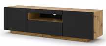 Szafka RTV AURA 150 cm uniwersalna artisan czarny - powystawowa