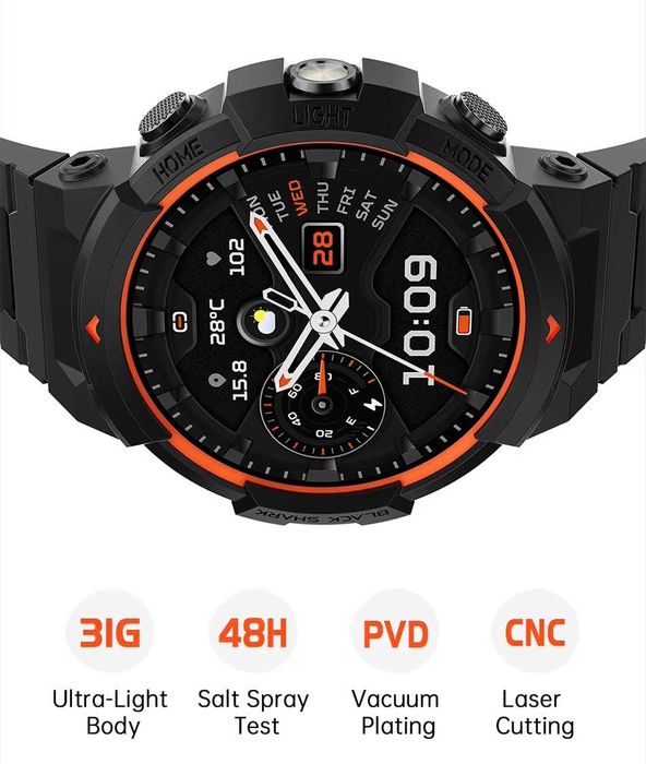 Black Shark GS3 Sport Smart Watch Global Version (Mist, Lava Black)