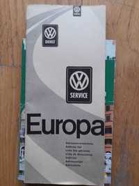 VOLKSWAGEN spis serwisów w Europie lata 60