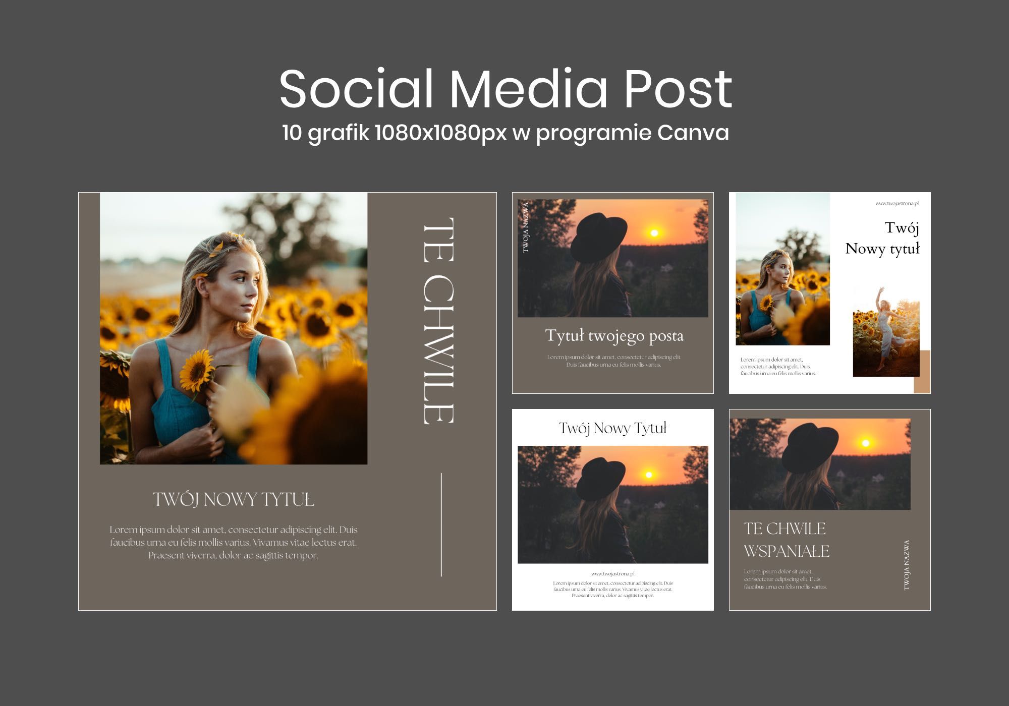 Szablon 10 postów na social media memories - Canva