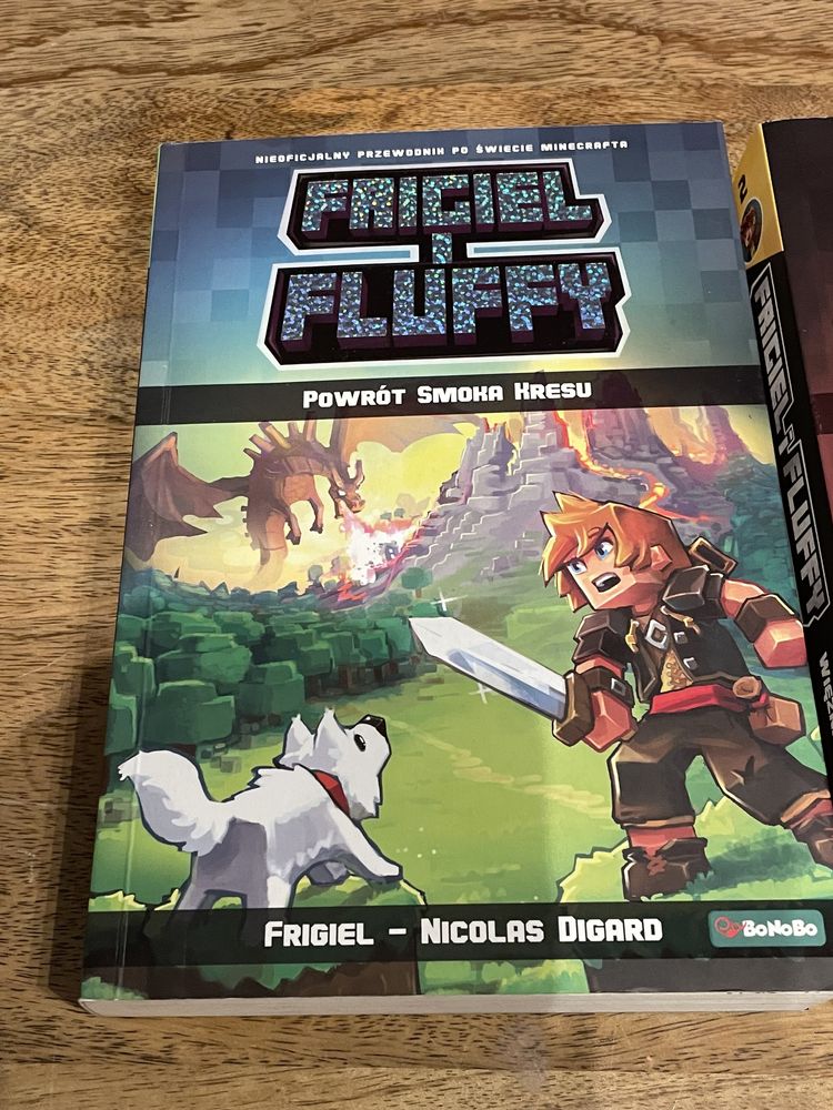 Książki Minecraft Frigiel i Fluffy części 1, 2, 3