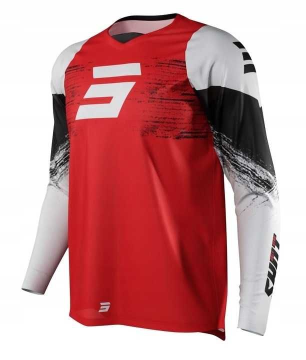 NOWA!! Shot Koszulka Burst RED Czerwona M cross enduro