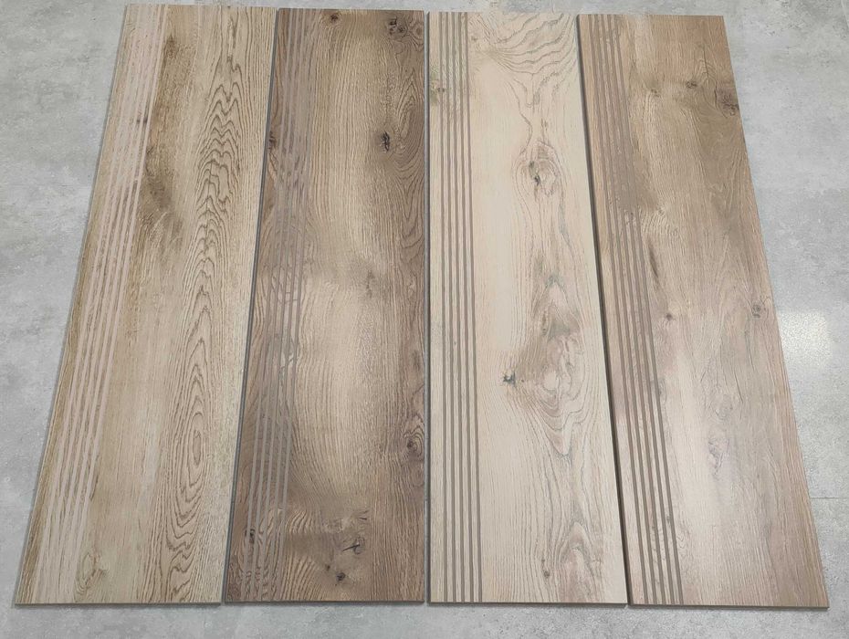 NOWOŚĆ!!! Płytki Gresowe Drewnopodobne Stopnica 30x120 GAT.1