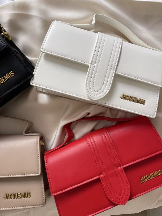 Сумочка  жакмюс jacquemus mini чорна, біла, беж, червона