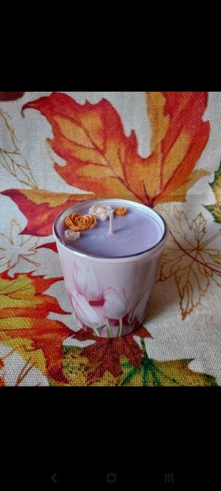 świeca sojowa handmade naturalna zapachowa bez