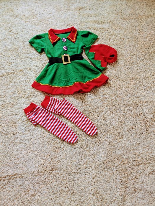 Плаття сукня платье Ельфа Ельфика помічниці Санти карнавальний костюм