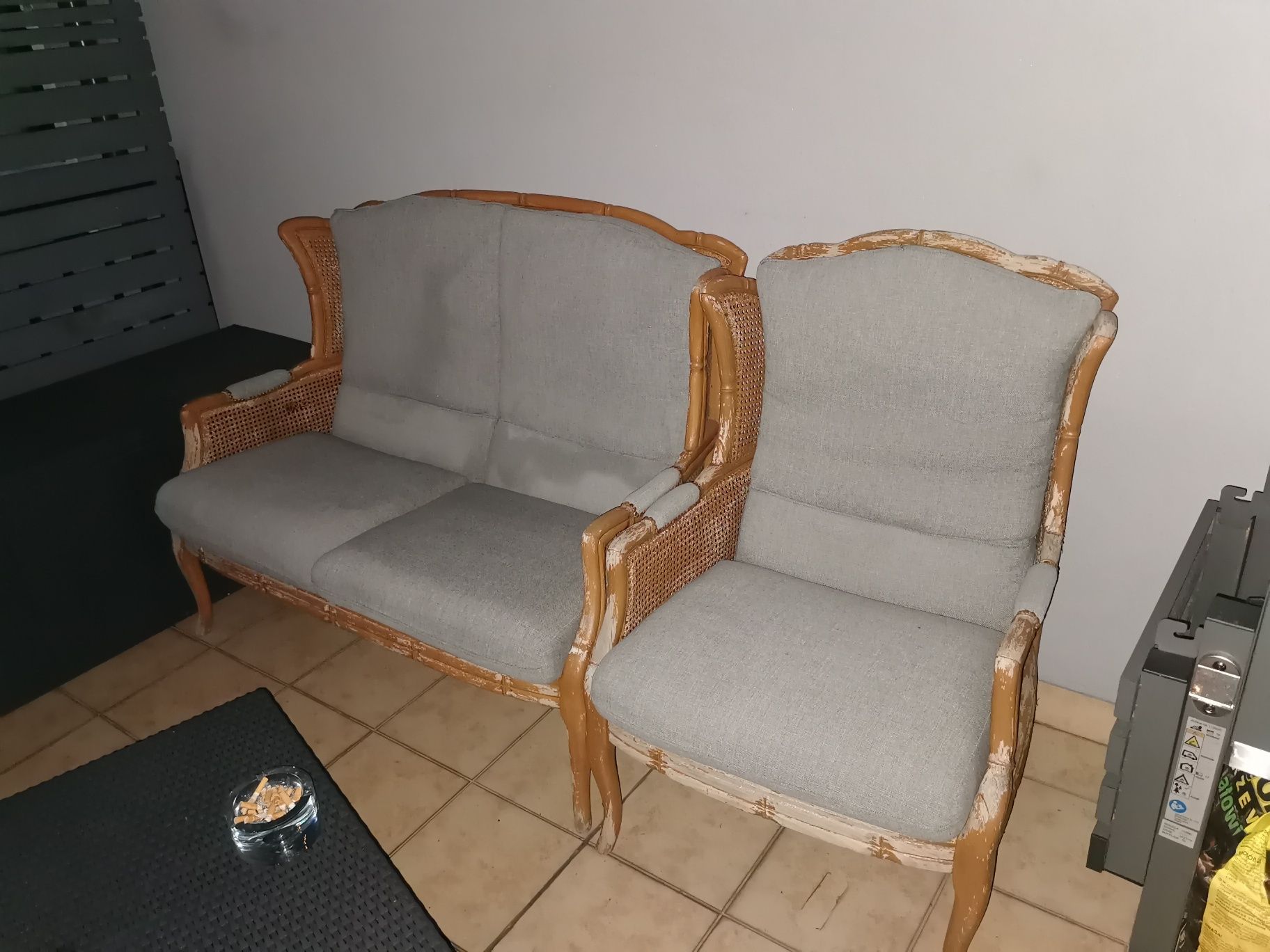 Meble ratanowe sofa 2 i 2 fotele
