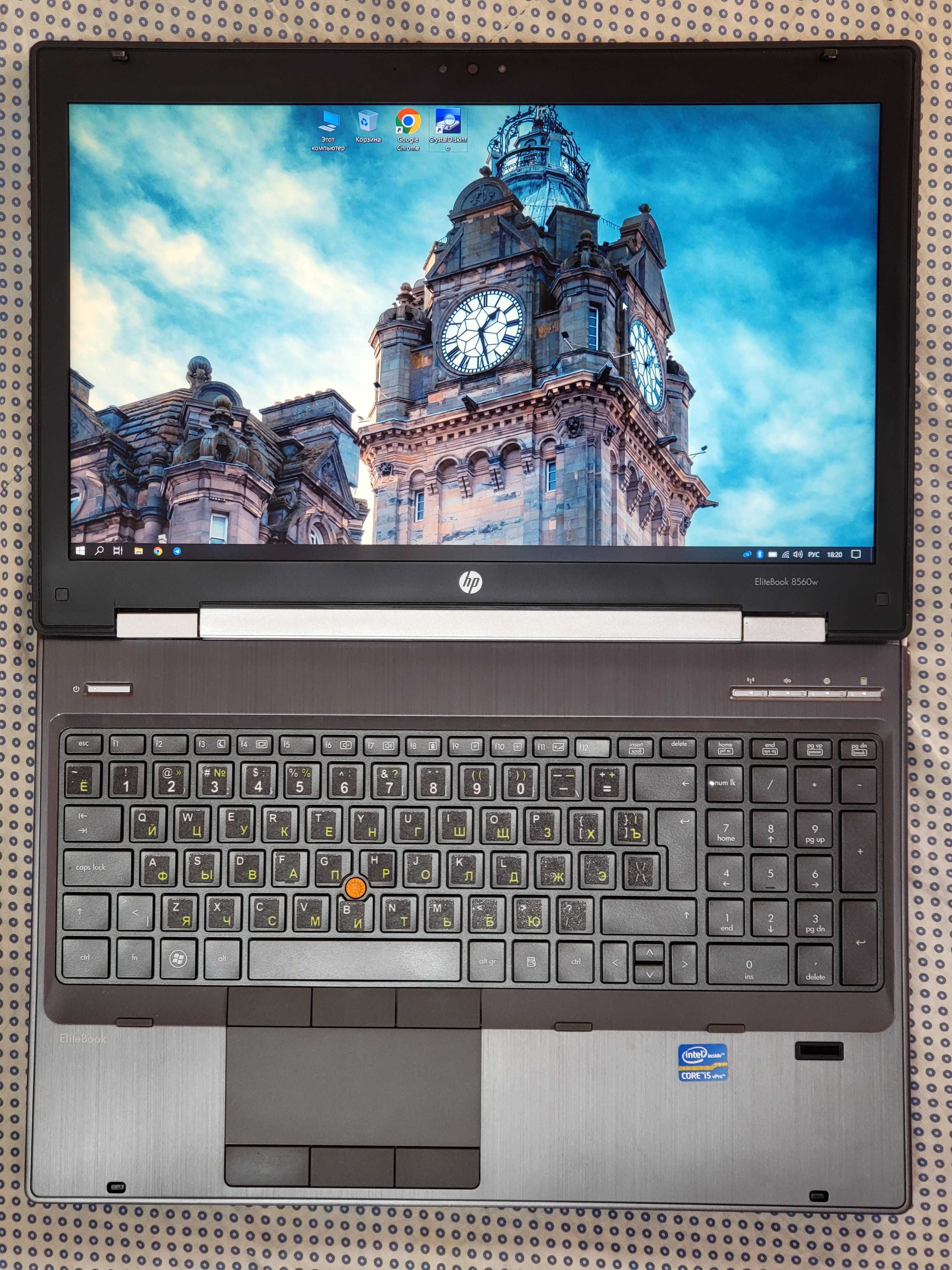 HP EliteBook 8560W i5 2540M/ОЗУ 16гб/ССД 480гб/АКБ 3Ч/Nvidia 1000M 2гб