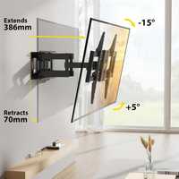 Suporte TV de parede 37/75" inclinável rotativo VESA 600x400mm 45 kg,