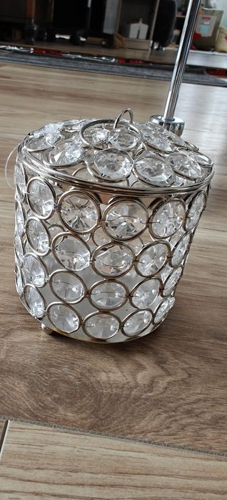 Metalowe puzderko Glamour z kryształkami