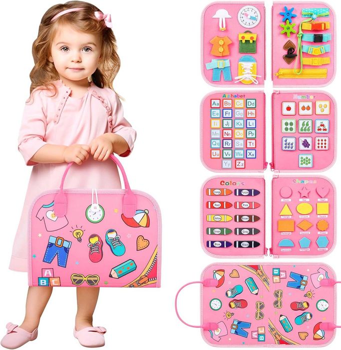 Tablica manipulacyjna sensoryczna MONTESSORI XXL rozwój maluszka A4
