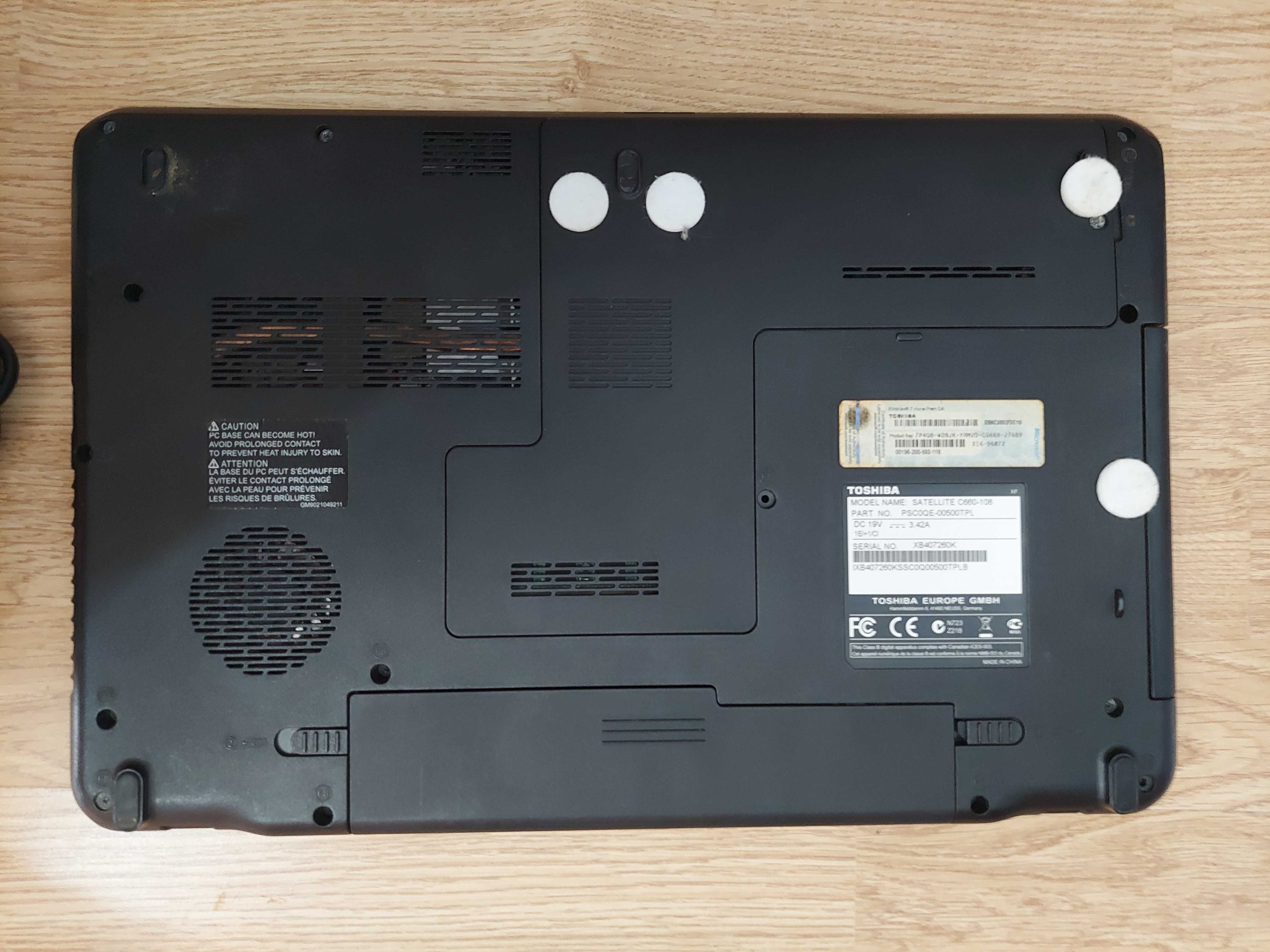 Laptop Toshiba Satellite C660 - i7-640M/8GB RAM/120GB SSD