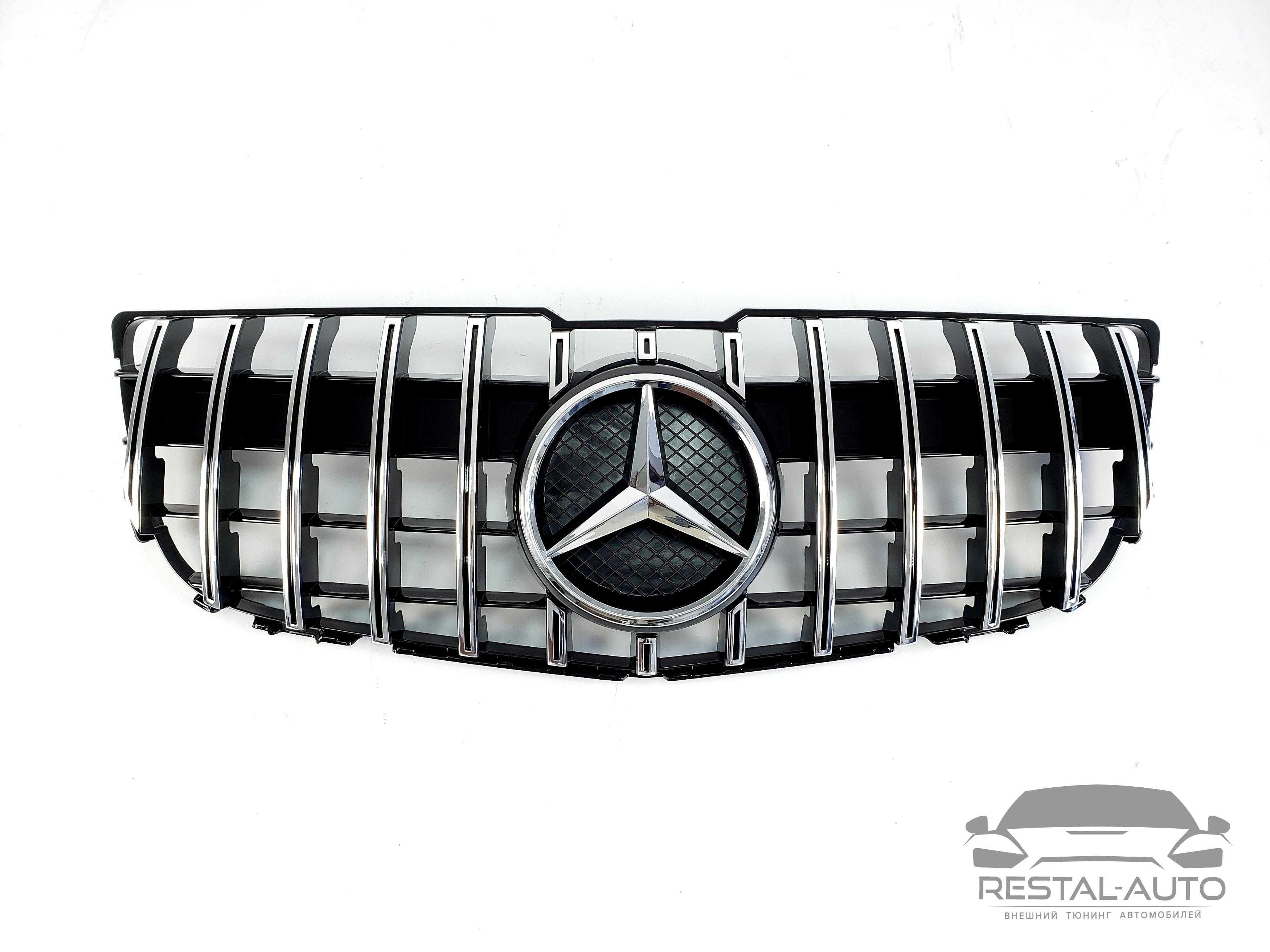 Решетка радиатора Mercedes GLK-Class X204 2012-15год (GT Chrome Black)