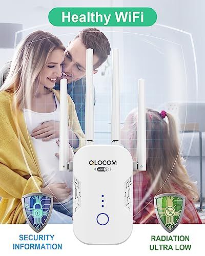 QLOCOM 2024 Wzmacniacz zasięgu WiFi 1200Mbps Dual Band