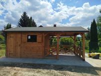 Domek narzędziowy z altanką 2w1 Kormoran 3x6 -Altany/Domki narzędziowe