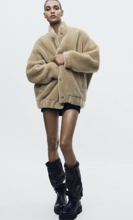 Бомбер шубка Тедді Zara