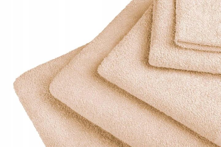 Beżowy Ręcznik Hotelowy Kąpielowy Do Spa Duży Gruby Frotte 50X100