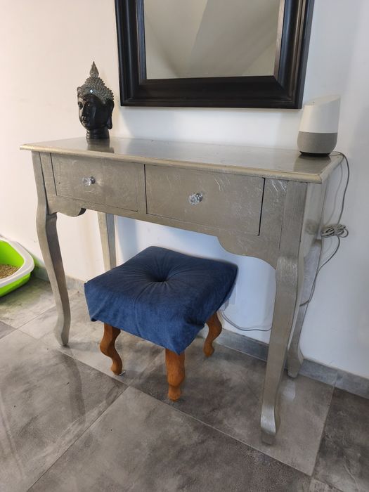 Toaletka Glamour srebrna