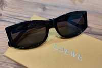 Чёрные узкие  солнцезащитные очки от модного дома Loewe! Оригинал!