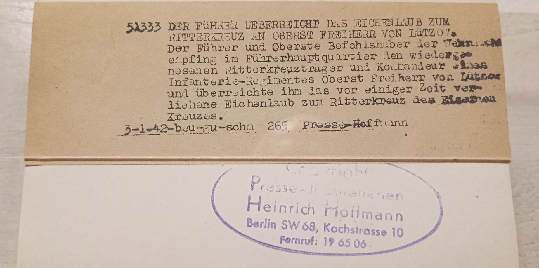 Militaria III Reich Wehrmacht Foto Impressa