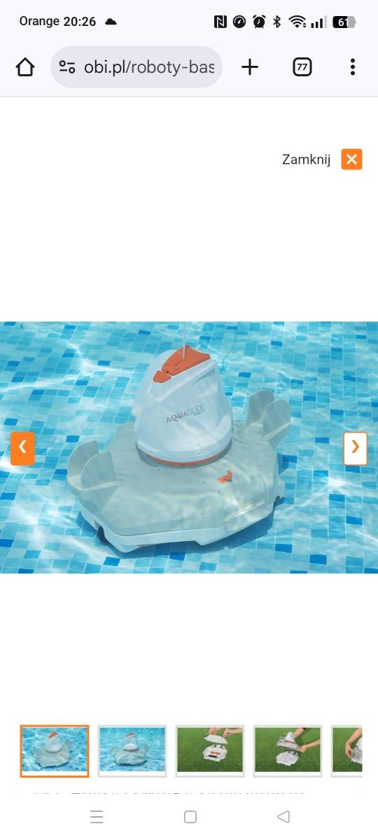 Odkurzacz Basenowy Aquaglide Bestway 58620 jeździk czyściciel dna base