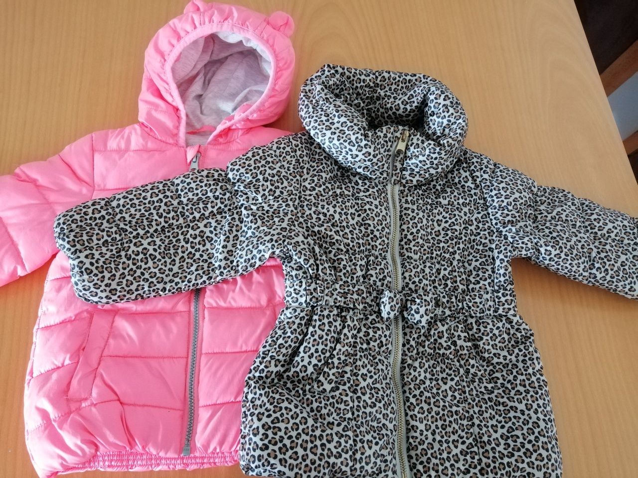 Blusão /kispo leopardo e rosa 12/18m 86cm