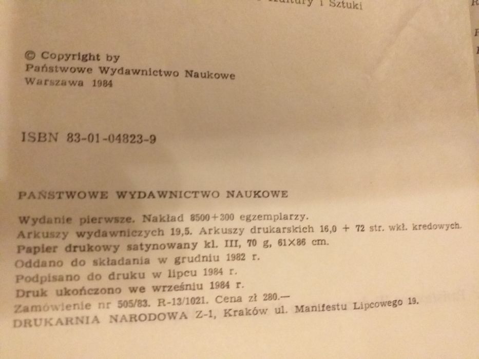 Tadeusz Chrzanowski Działalność artystyczna Tomasza Trettera PWN 1984