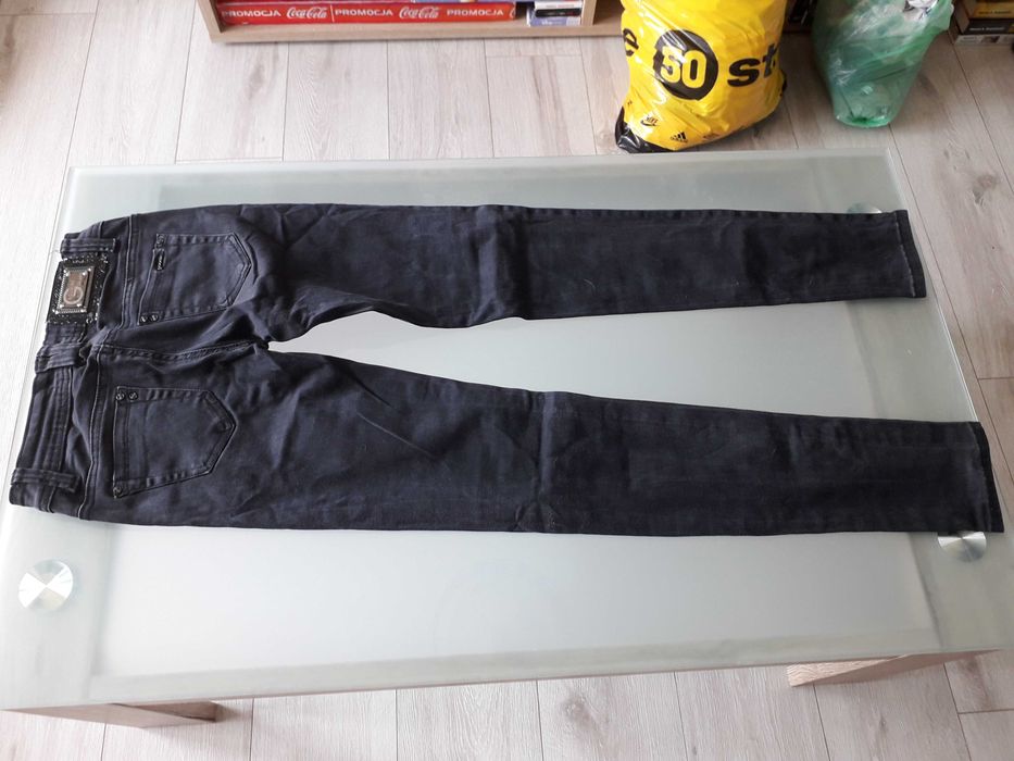 czarne spodnie dżinsowe, jeans XXS/XS
