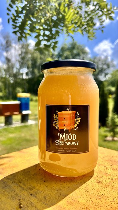 Miód Rzepakowy Naturalny 1.2kg - Pasieka SeBee - zbiór 2025