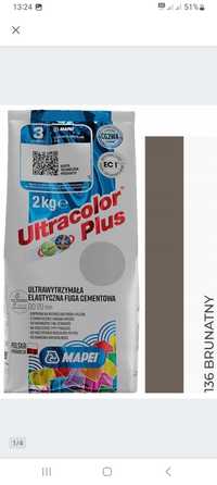 2kg fuga mapei ultracolor brunatny 136 okazja!!!