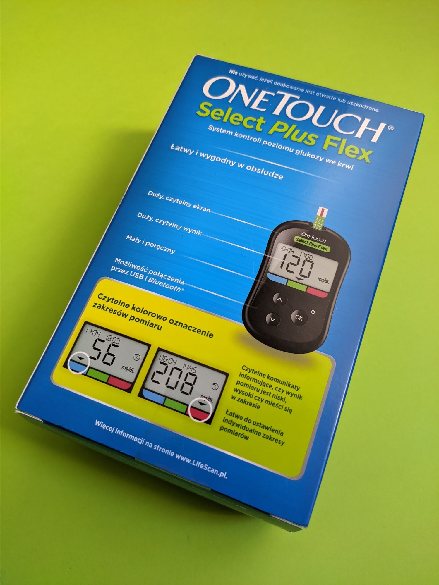 Glukometr ONE TOUCH SELECT PLUS FLEX paski i lancety