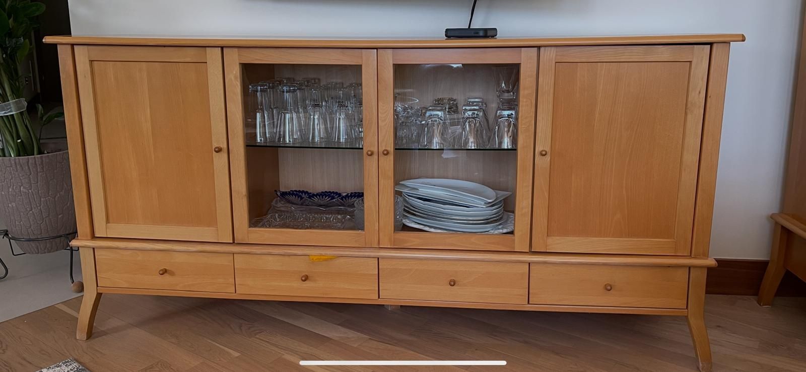 Witryna i komoda szafka rtv bukowe