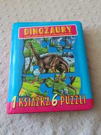Dinozaury i inne zwierzęta 1 książka 6 puzzli