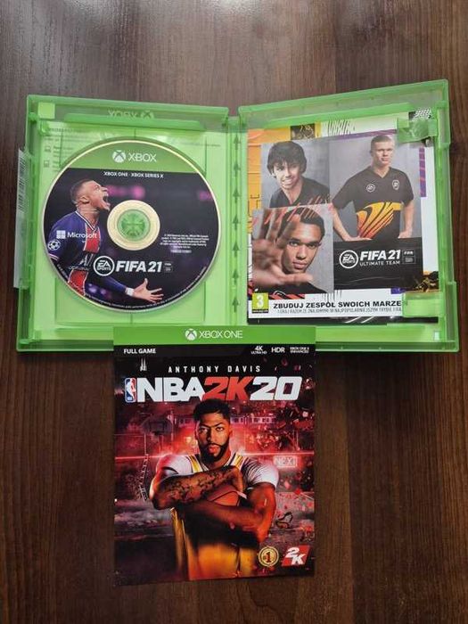 XBOX ONE S 1TB, Blu-ray 4K, 2 pady, jak NOWA! NBA 2K20 edition FIFA 21
