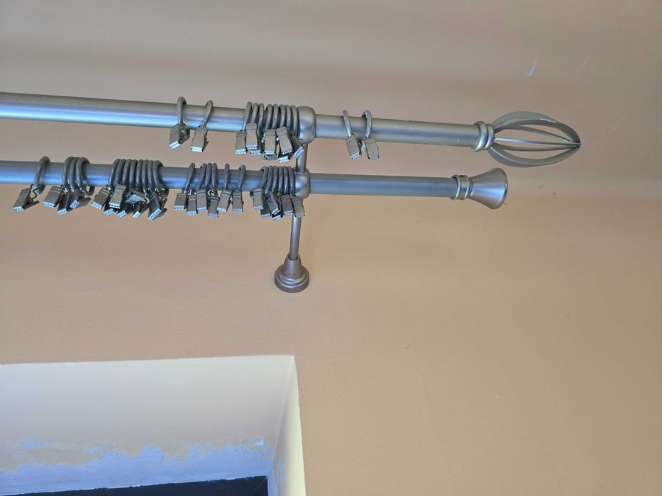 Sprzedam karnisz podwójny + żabki gratis(48szt)