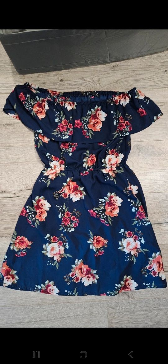 Sukienka xs s 34 36 house w kwiaty roze kwiecista letnia hiszpanka